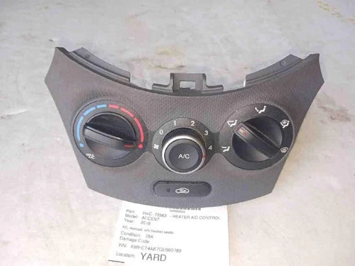 Hyundai Accent HVAC Climate Control Temp Dash (2015–2017) – HVAC Replacement Part