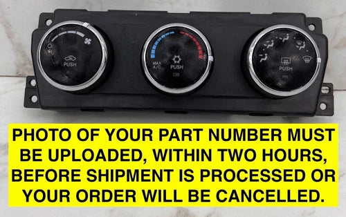 Dodge RAM 1500 Manual Climate Control Panel (2011–2012) – Genuine OEM | Ref SKU-1492