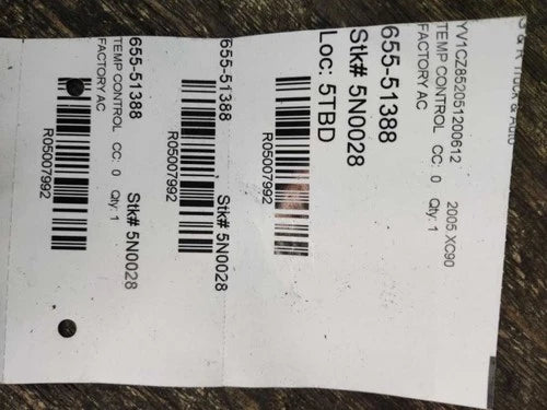 Volvo XC90 A/C HEAT Climate Control (2003–2013) – Genuine OEM
