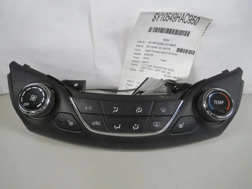 Chevrolet Cruze Front Manual HVAC Climate Control (2016–2018) – Genuine OEM
