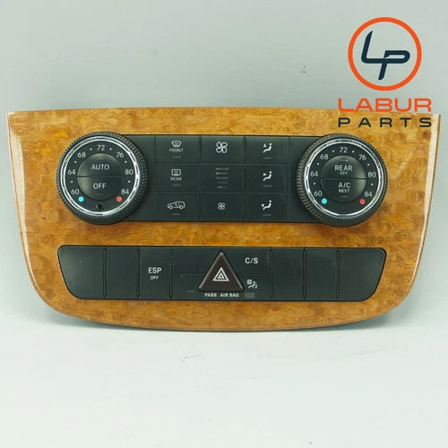 W251 06-13 Mercedes R Class HVAC Climate Control Panel w/ Wood Trim A1226 – HVAC Replacement Part