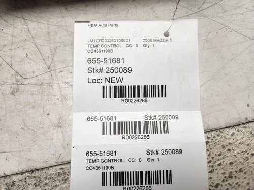 Mazda 5, Temperature Control With A/C Manual, CC4361190B (2006–2007) – Genuine OEM
