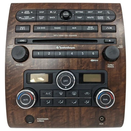 Nissan Titan A/C Heater Air Climate Control CD Player (2009–2012) – Genuine OEM