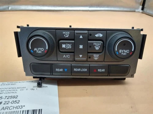 Versa, Temperature Control, Color Black and Chrome, Fan Speed Knob (2015–2019) – Genuine OEM