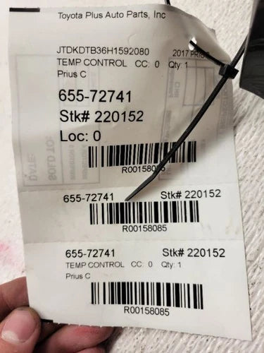 Toyota Prius Temperature Control Prius C VIN B3 7th And 8th Digit 2016-2017 – Genuine OEM